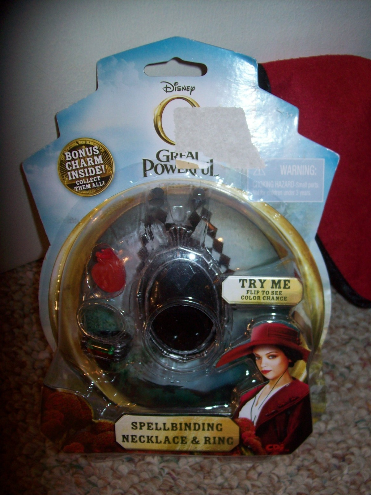 2013 DISNEY'S OZ THE GREAT AND POWERFUL SPELLBINDING NECKLACE & RING SET HAT NEW