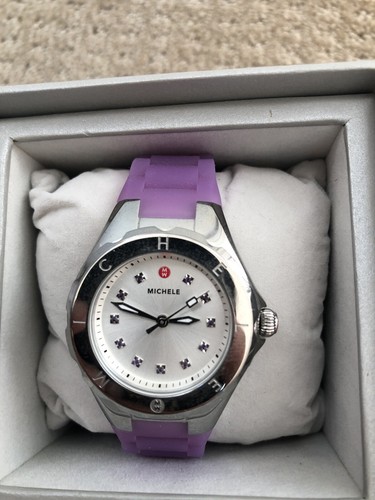 Pre-owned Michele (on Sale)  Jelly Bean Small Face Mww12p000009 Watch