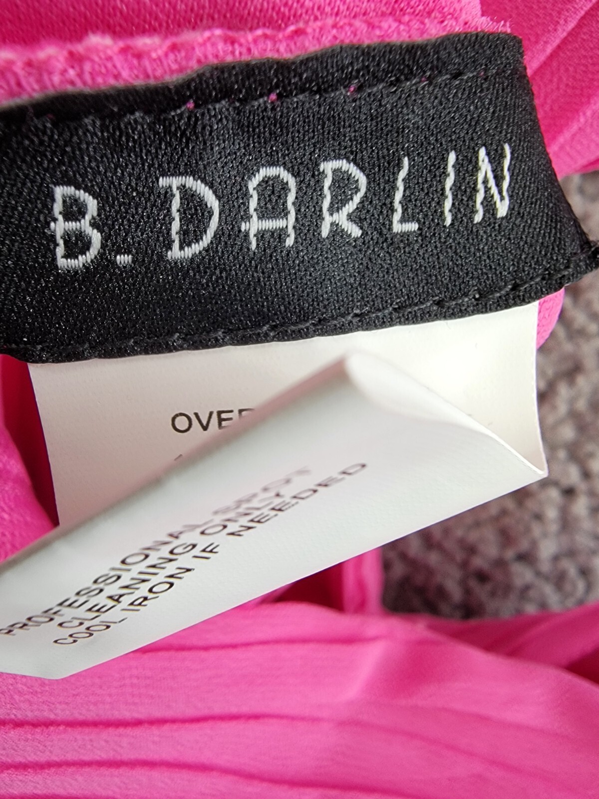 B. Darlin Ruffled Lace-Up-Back Gown Juniors 15/16 Bubblegum Sleeveless Back Zip - Picture 8 of 16