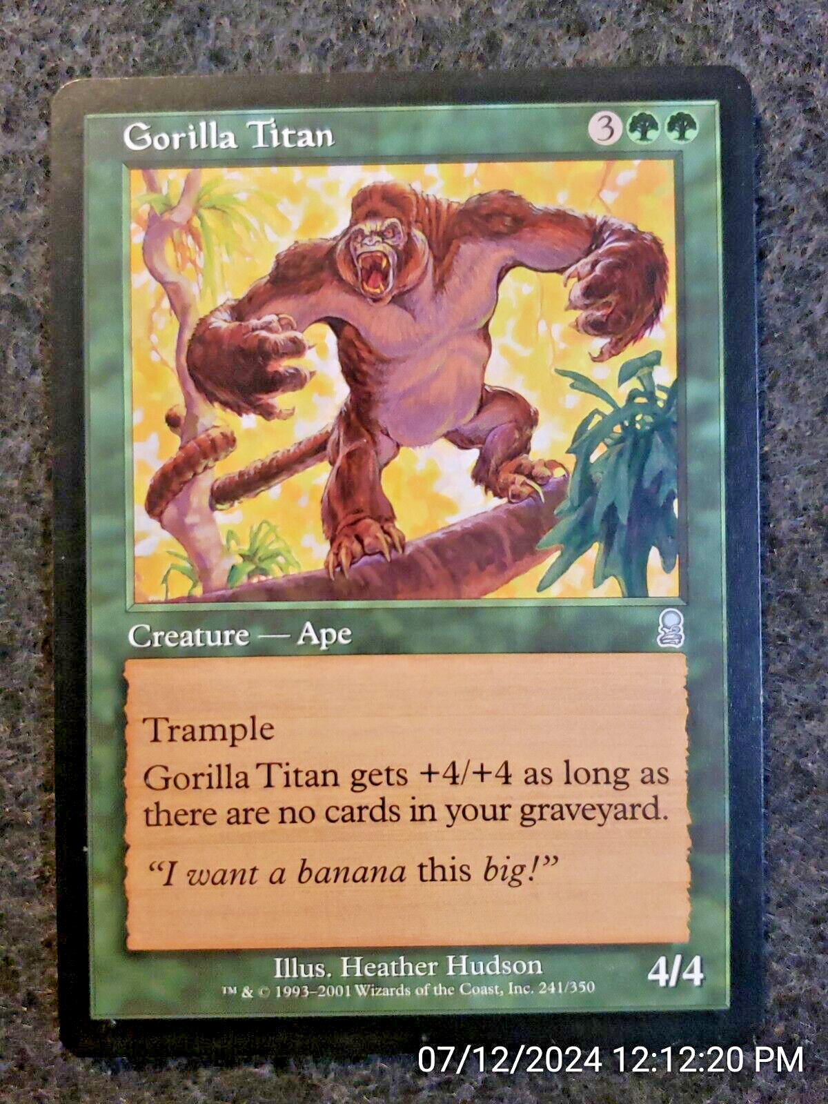 Gorilla Titan Magic_the_gathering Odyssey #241 ,MTG ,NEVER