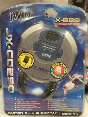 SEALED JWIN Portable CD Player w/ Headphones JX-CD290 X-BBS Super Slim Compact