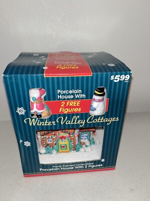 Vintage Winter Valley Ceramic Candy Factory Christmas Village Building