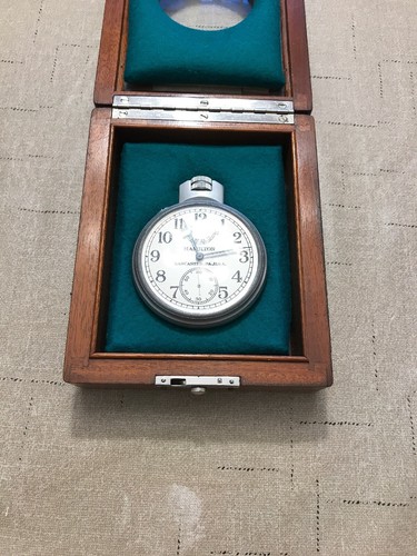RARE U.S. ARMY HAMILTON MODEL 22 CHRONOMETER WWII SHIP MOUNT DECK MILITARY W/BOX