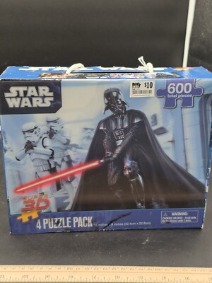 Star Wars 4 Puzzle Pack Super 3D 150 Pieces Each. 