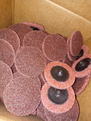 Metal Surface Conditioning Discs 2'' Medium Red Quick Change Pads  50 Pieces