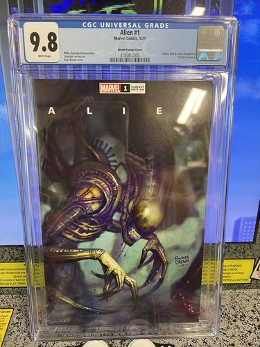 2021 Marvel Comics Alien #1 Brown Variant Cover Graded CGC