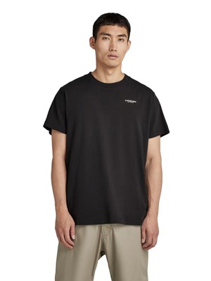 

Мужская свободная футболка с логотипом G-Star Raw, Dark black, T-Shirt