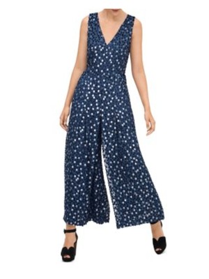

KATE SPADE NEW YORK Женский темно-синий бархатный вечерний комбинезон без рукавов Burnout, Navy