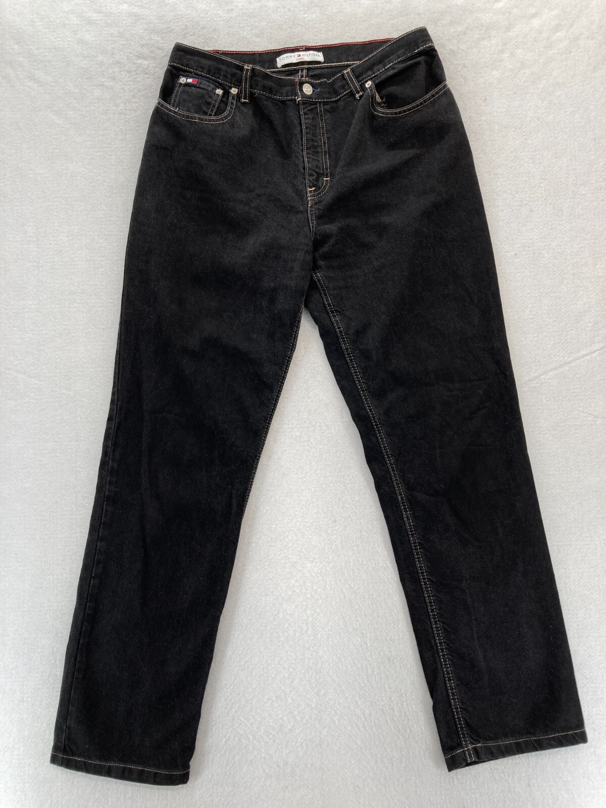 Vintage Tommy Hilfiger Jeans Women's 12 Straight Black Denim