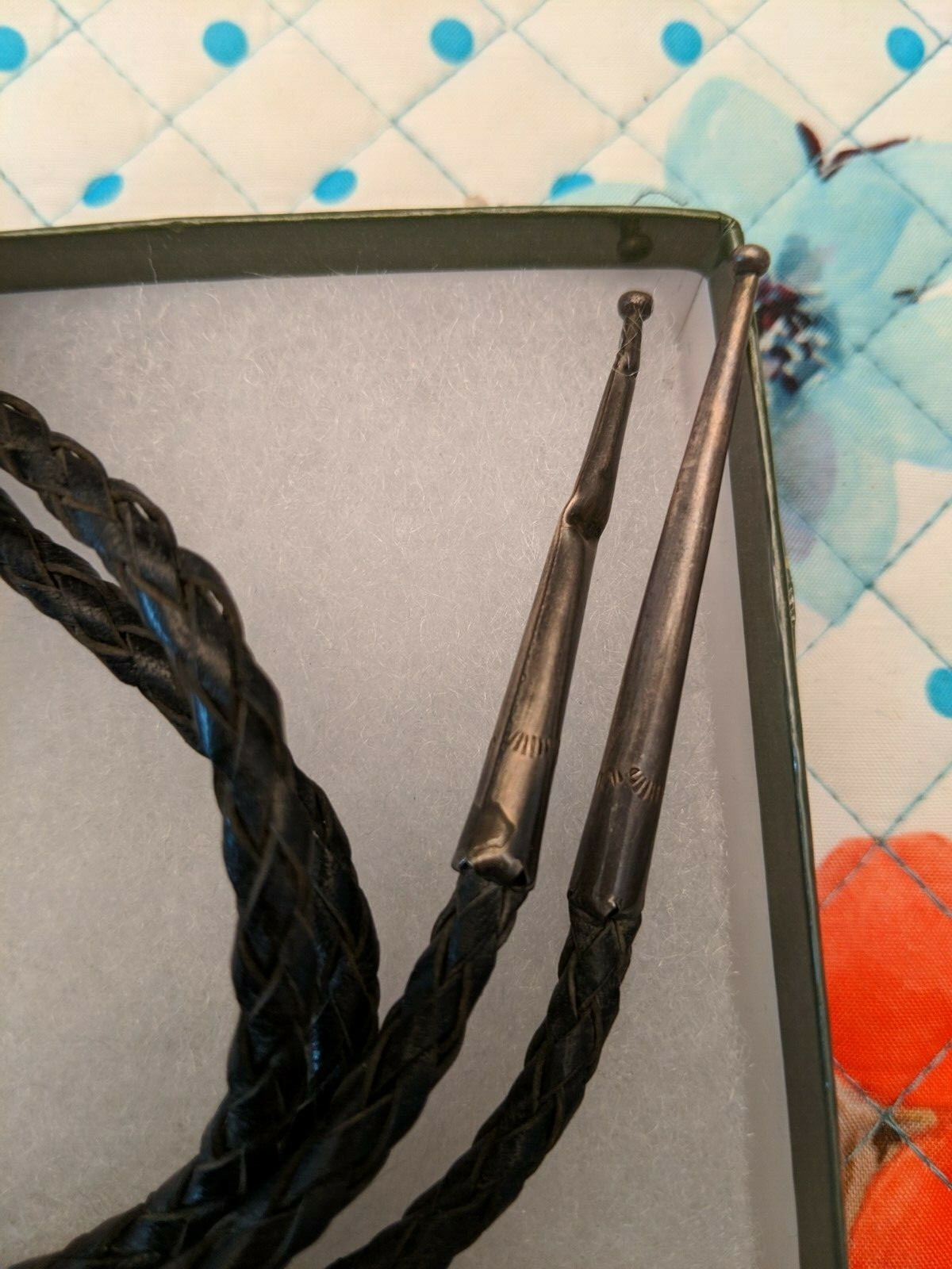 STERLING SILVER AMERICAN MADE BOLO TIE, TURQUOISE, MULTI STONES