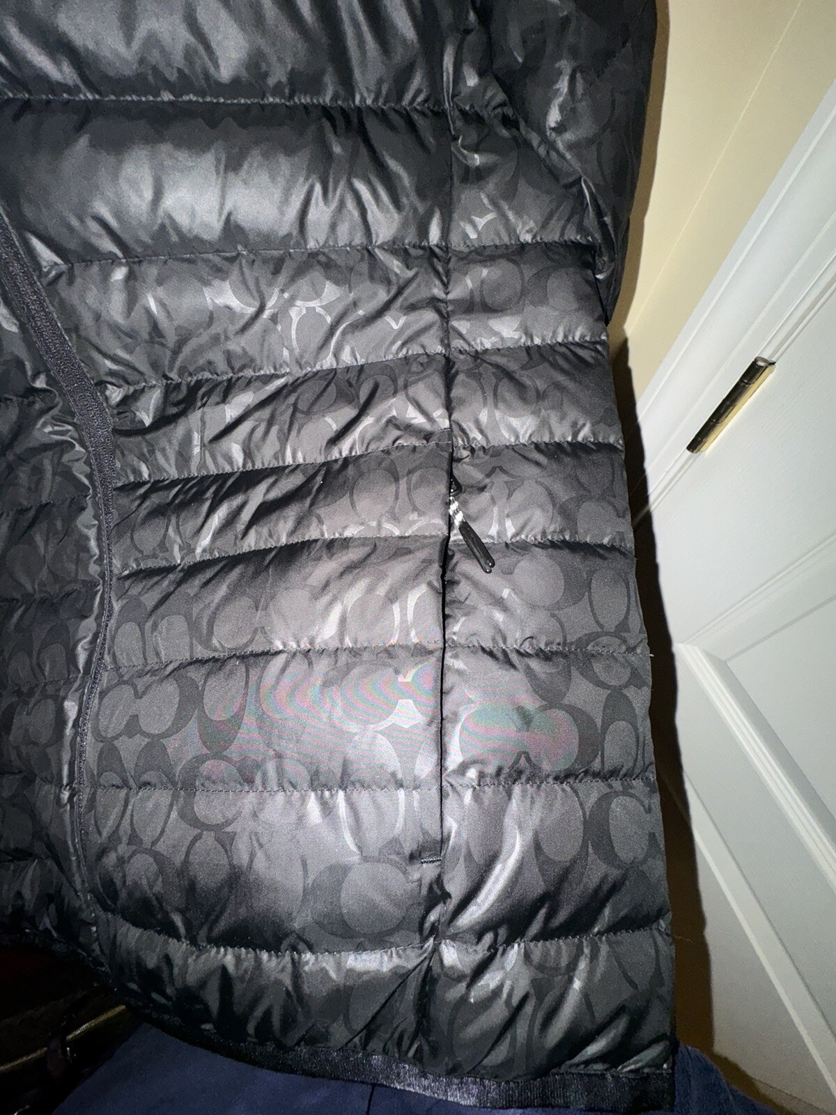 Pre-owned Coach Men's Black Drag Packable Down Jacket (c5189) - Xl-xxl