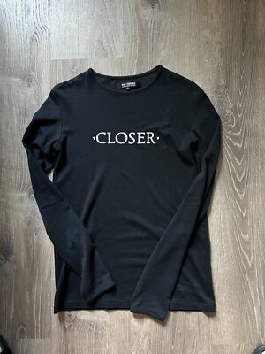 Raf Simons Autumn/Winter 03-04 Closer Navy Long Sleeve T Shirt Size 46