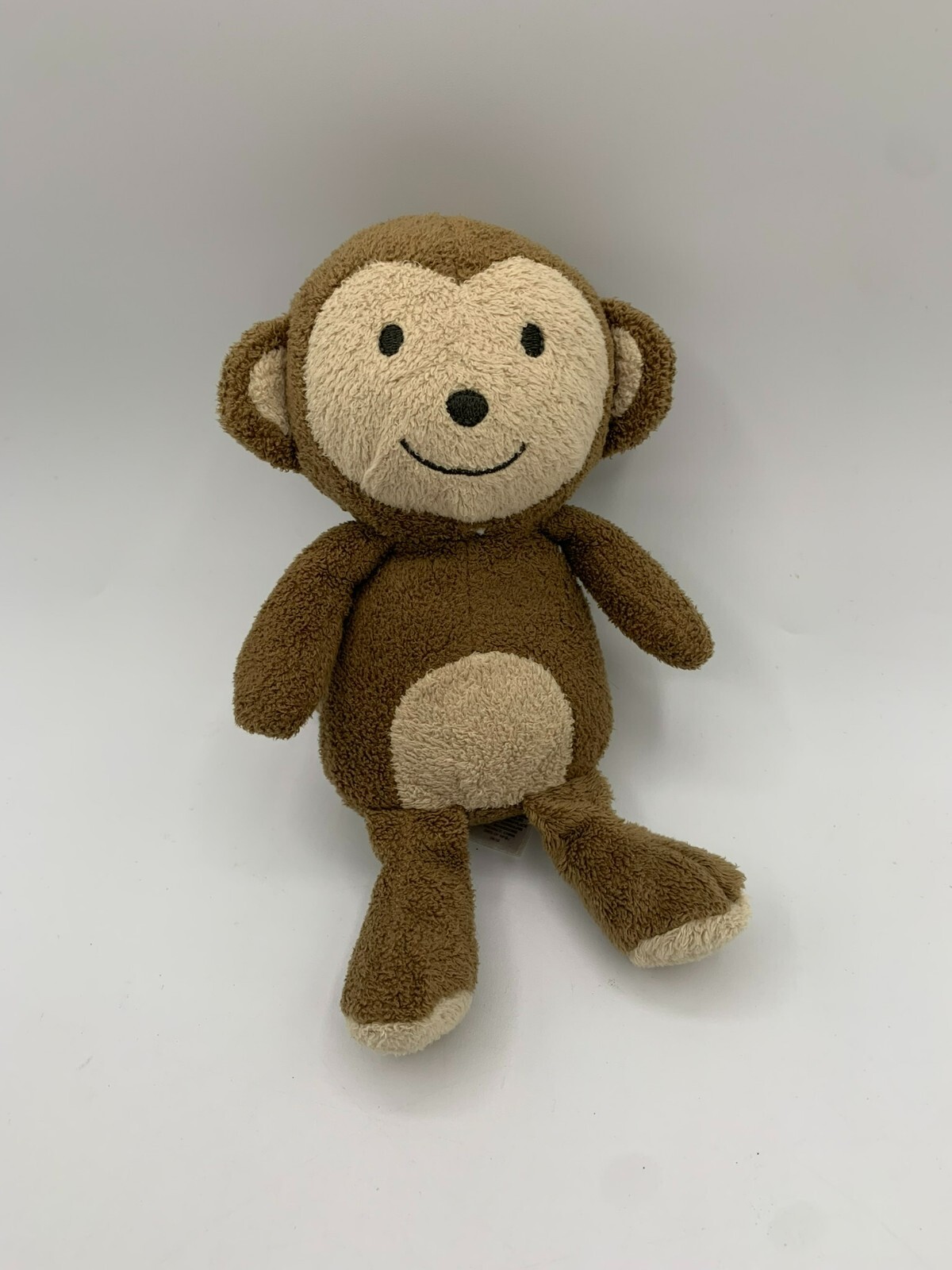 RARE Carters Just One Monkey Plush Rattle 2012 Brown Tan