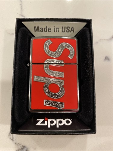 *IN HAND* Supreme Swarovski Zippo Lighter Red SHIPS TODAY