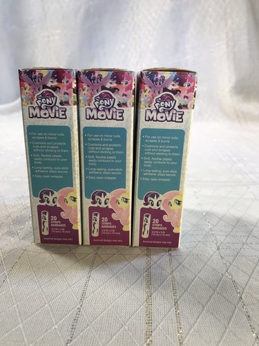 My Little Pony Assorted Fun Designs Adhesive Band Aid Bandages 3 Pks 20 ct ea