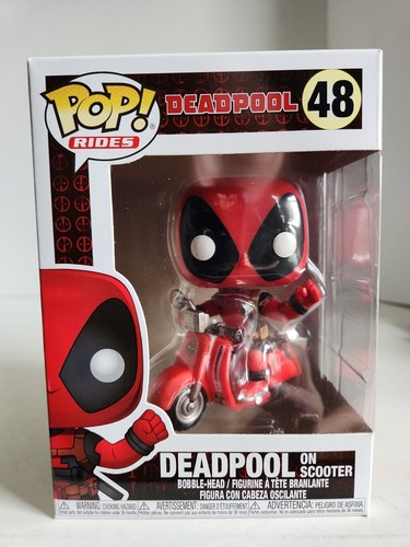 Marvel Funko POP! Rides Deadpool on Scooter Vinyl Figure #48