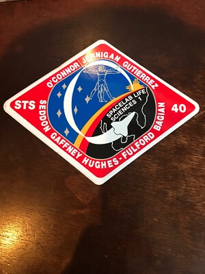 SPACE SHUTTLE COLUMBIA STS-40 NASA DECAL / STICKER USA