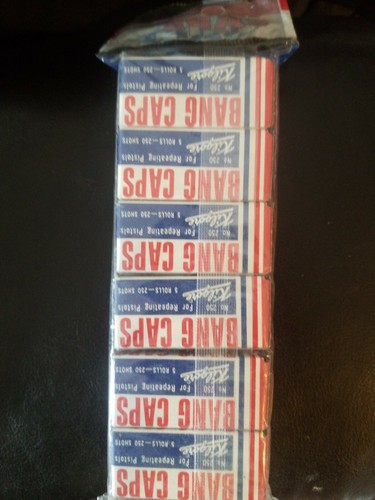 Kilgore Vintage Repeating Roll Bang Caps 6 Unopened Boxes