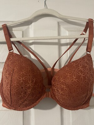 Victorias Secret Lightly Lined Front Close Sexy T-Shirt Demi Bra Rust 38D