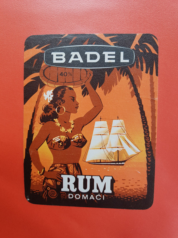 Ancienne Etiquette Rhum  Domaci   Badel