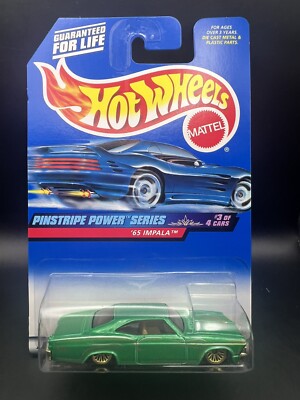 Hot Wheels Pinstripe Power Series  65 Impala in Green Collector #955