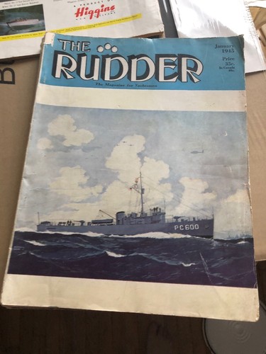 5 Pc Lot The Rudder Magazines 1945-1954 Yacht Sailing Boating Ocean Canoe