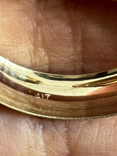 Pre-owned Handmade Gold Hoop Earring 10k Round Solid Bangle Thick Wide Chunky 8.3mm 30mm .85" In Yellow