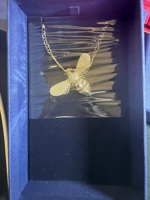 SWAROVSKI 5394212 LISABEL GOLD PLATED CRYSTAL BEE WOMEN'S NECKLACE