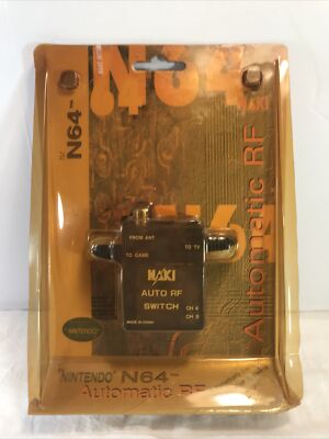 Naki Auto Automatic RF Switch Cord Cable for Nintendo 64. NEW! SEALED!