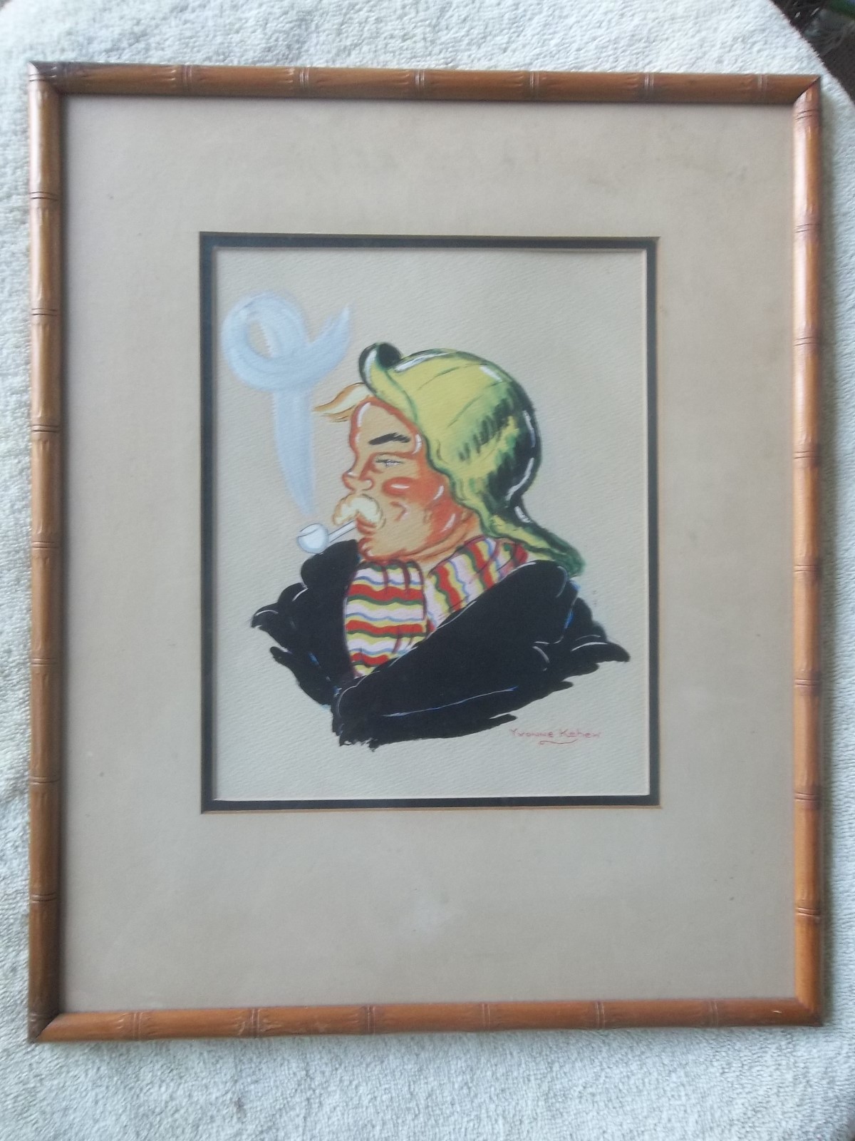 YVONNE KEHEW SIGNED WATERCOLOR PAINTING ART