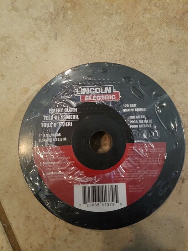 Brand New Lincoln Electric KH266 Abrasive Roll 1" x 25 yds Emery Cloth 120 Grit