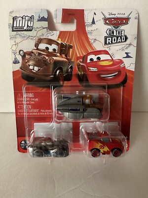 Disney Pixar Cars Mini Racers(super Speed Mater/Lightning McQueen/Datz Jammin)