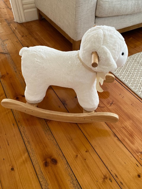 pottery barn lamb rocker