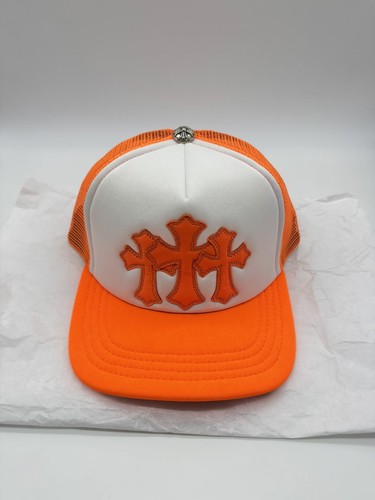 帽子 CHROME HEARTS Triple Cross Patch Cap CHROME HEARTS Triple Cross Embroidered Baseball Cap Navy Red