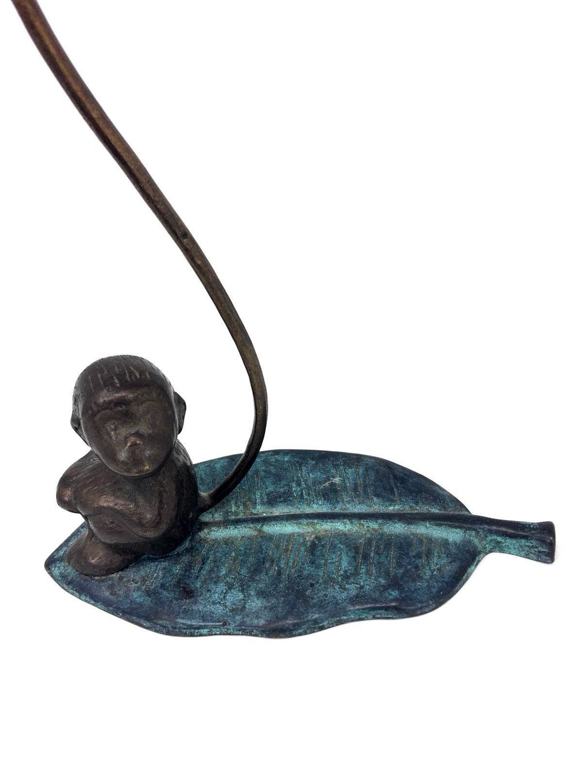 Vintage Monkey Tail Banana Holder Brass Copper 12” Fruit Holder Display