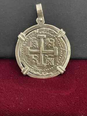 ATOCHA Solid Silver Coin Pendant - Made from Silver 952 Gold Plated