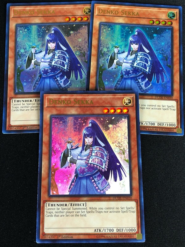 YUGIOH DENKO SEKKA DUDE-EN030 1ST ULTRA X3 | eBay