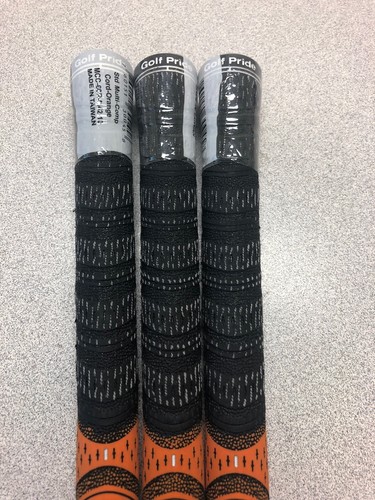 GOLF PRIDE GOLF GRIP (3) NEW DECADE MULTICOMPOUND BLACK ORANGE STANDARD 60R NEW