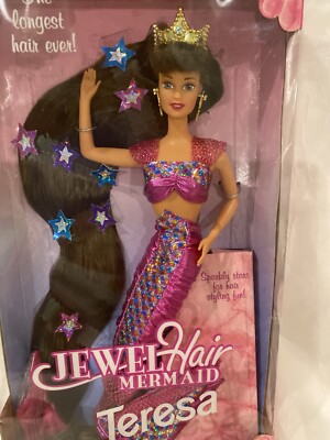 Mattel 1995 Barbie Jewel Hair Teresa Mermaid longest hair ever #14588