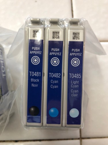 Epson Ink Cartridge Sealed Recycled T0481 T0482 T0483 T0484 T0485 T0486 FST SHP