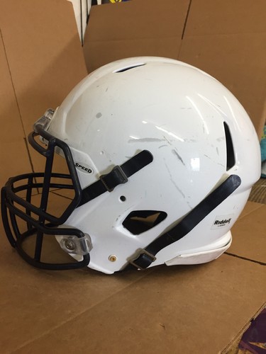 USED RIDDELL SPEED FOOTBALL HELMET - LARGE - METALLIC WHITE