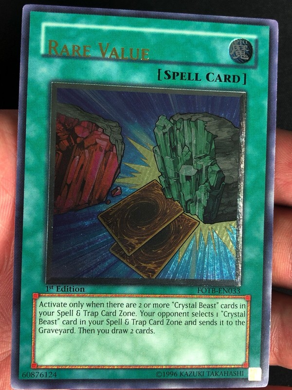 YUGIOH MISPRINT! RARE VALUE FOTB-EN033 1ST ULTIMATE (NM)