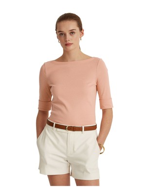 

Розовый женский топ с вырезом лодочкой RALPH LAUREN Petites