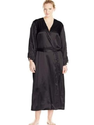 

FLORA Intimates Black Sleepwear Robe, Черный