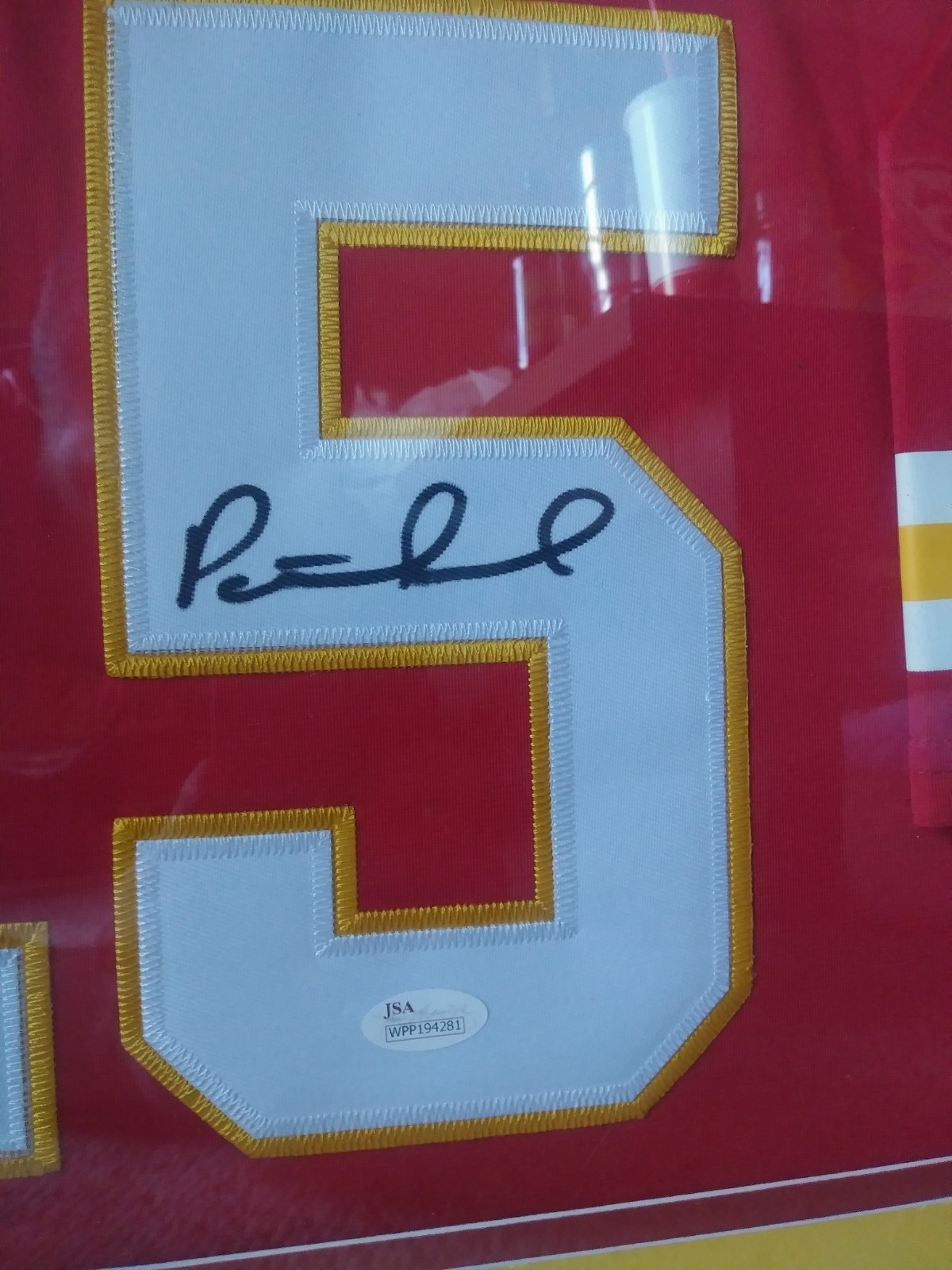 PATRICK MAHOMES, KANSAS CITY CHIEFS AUTOGRAPHED FRAMED JERSEY, JSA/COA