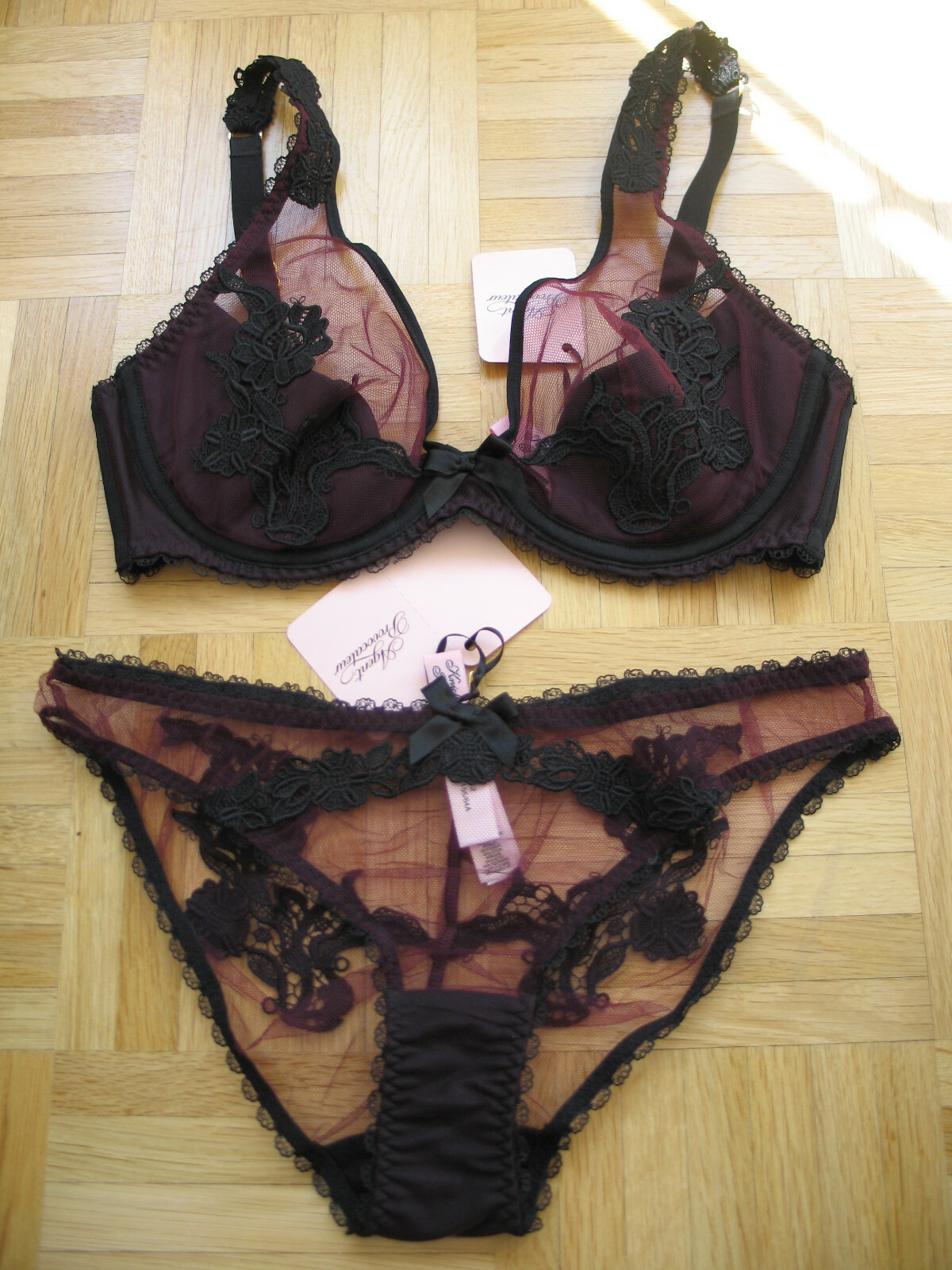 Agent Provocateur Lianne Set BH 70D u Brief Gr. 2 S Bra Unterhose Lingerie