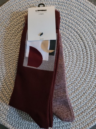 2 Pack Burgandy Maroon Art Deco Heathered Maroon Sz 8-13