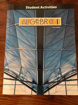 Bob Jones Algebra 1 Student Activities / Third Edition NEW UNUSED  Homeschool