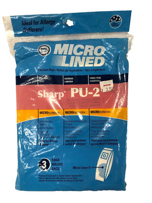 DVC BRAND for SHARP PU-2 UPRIGHT REPLACEMENT VACUUM BAG 3PK - NOS
