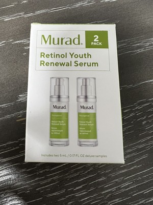 Murad Resurgence Retinol Youth Renewal Serum 2 Pack! MINI .17 oz ea New in Box